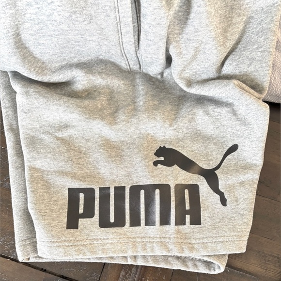 Puma Men's Size XL Shorts Big Logo Sports Relaxed Fit Gray Pockets - Picture 8 of 11